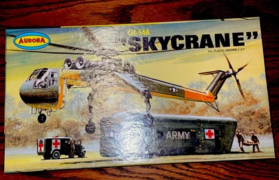 $70 • Buy Aurora Sikorsky CH-54A Skycrane 1969 Model Kit 499-200 Vintage NEW RARE