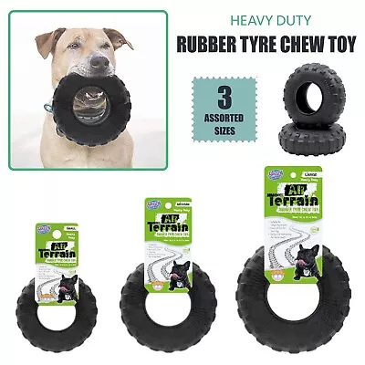 $11.95 • Buy Heavy Duty Terrain Rubber Tyre Chew Dog Pet Toy Durable Tough Aggressive Chewers