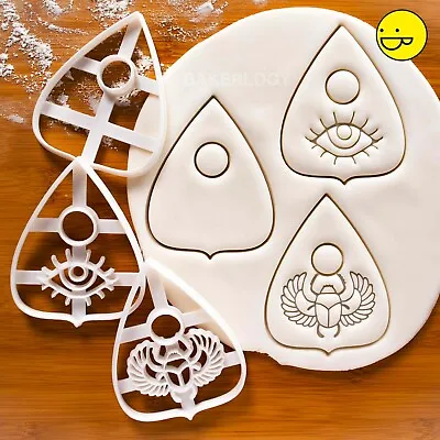 3 Planchette Cookie Cutters - Medium Eye Scarab Spirit Board Halloween Party • £22.42