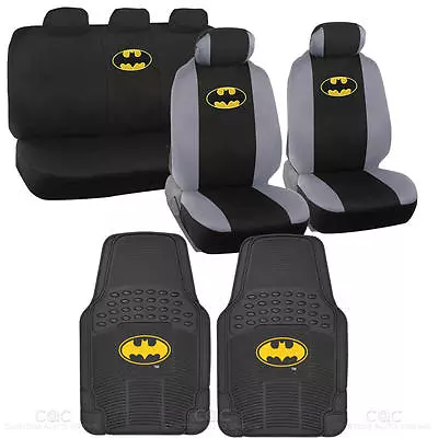 Officially Licensed Batman Car Seat Cover Heavy Duty Front Rubber Floor Mat • $59.99