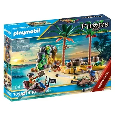 Playmobil 70962 Pirate Treasure Island With Rowboat Promo Pack 104pcs Playset • £27.99
