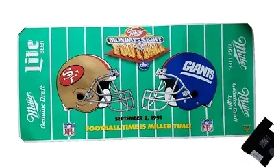 Vintage 1991 NFL Poster Monday Night Football Miller Beer ABC Poster  • $24.99