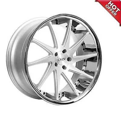 22  Staggered Azad Wheels AZ23 Silver Machined Rims And Tires Package • $3098