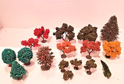 Lot Of 17 Assorted Model Railroad Layout Landscape Trees Fall Colors • $10