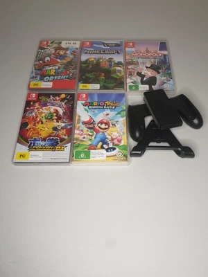$19.99 • Buy 5x CASE ONLY GAMES Switch  + Controller Holder Mario/Pokemon Etc