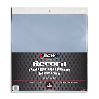 Pack Of 100 BCW 33RPM Record Sleeves - 4 Mil Thick • $34.56