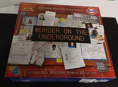 University Games Murder On The Underground 6 Puzzles In 1 Murder Board Game • $5.39