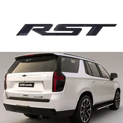 1PC Tailgate RST Emblem Fit 2021-2022 Chevrolet Tahoe Suburban Badge Gloss Black • $20.99