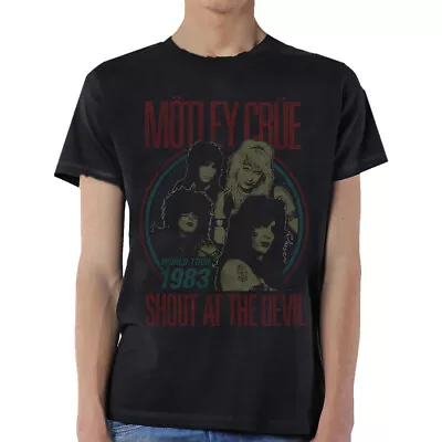 Motley Crue Vintage World Tour Rock Metal Licensed Tee T-Shirt Men • $44.77