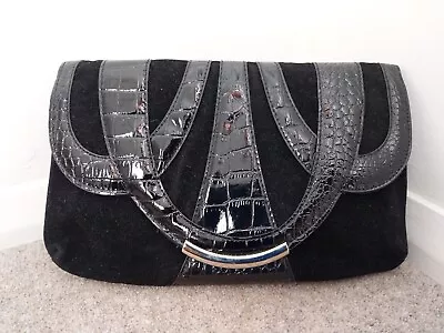 Black Clutch Bag. Art Deco Y2K Style. • £5.75