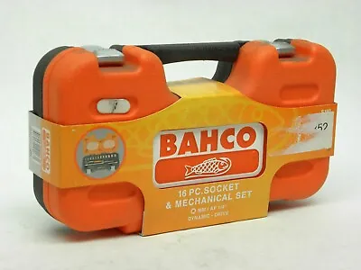 Bahco BAHS160 Socket Set 16 Pc 1/4  Drive Mini Ratchet Hex Sockets Extension Bar • $69.99