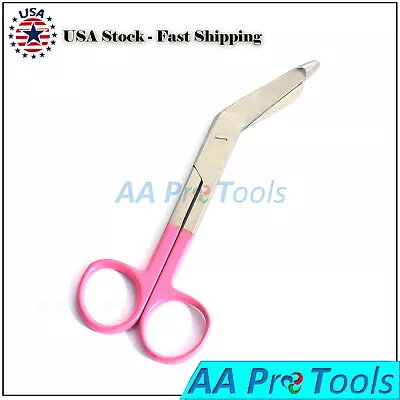 Lister Bandage Scissors 4.5  Pink Color Handle Doctor Nurse Medical Scissors • $7.20