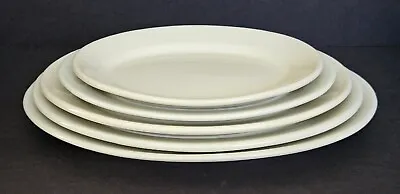 Sterling China Vitrified Restaurant Ware Set Of 5 Ivory Oval Platters • $89.95
