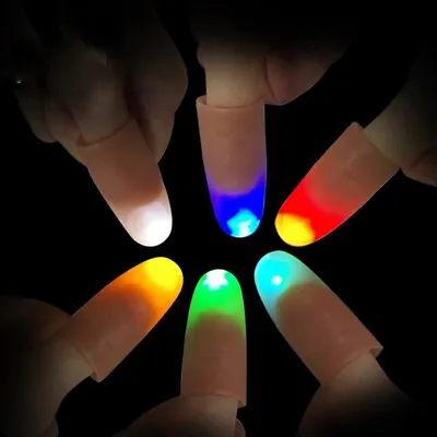 £2.99 • Buy Magic Light Up Thumb Fingers LED Tricks Finger Lights Flashing Halloween UK