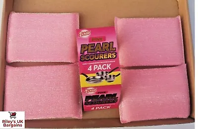Pearl Scourers 4 Non Scratch Stick Scouring Pads Cleaning Washing Clean Pan Dish • £4.85