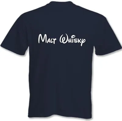 Malt Whiskey T-Shirt Mens Funny Walt Disney Parody Whisky • £8.98