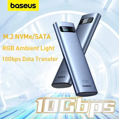 Baseus M2 SSD Case NVME SATA Gen 2 Dual Protocol M.2 To USB C 3.1 SSD Adapter • $39.09