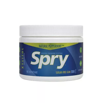 NEW Spry Xylitol Chewing Gum Peppermint 100 Pieces Dental Defense Sugar Free • $15.29