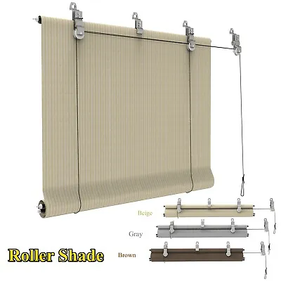 Roller Shade Roll Up Shade Office Blind For Outdoor Patio Balcony Porch Pergola • $138.99
