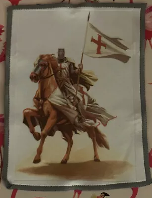 £2.50 • Buy Masonic Knight Templar On Horseback Glasses Cloth. Reverse Is Microfibre. 17x12