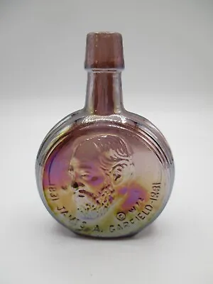$4.99 • Buy Wheaton Mini Presidential Bottle, Purple Carnival Glass, James A. Garfield, 1971