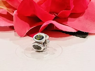 $39 • Buy Pandora Olive Green CZ Cubic Zirconia Oval Lights Silver Charm Bead 790311GCZ