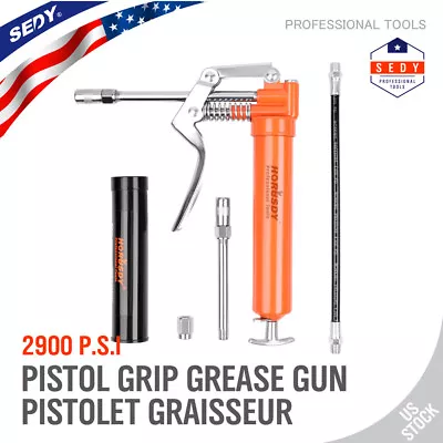 Mini Grease Gun Pistol Grip W/ 3 Oz Lubricating Cartridge Greas Lube Refillable • $17.49