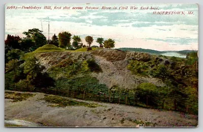 Hagerstown MD Doubleday Hill First Shot Across Potomac River Postcard R22 • $5.95