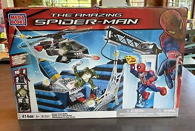 Mega Bloks #91351 Amazing Spiderman Oscorp Tower Battle Set NEW FACTORY SEALED • $85