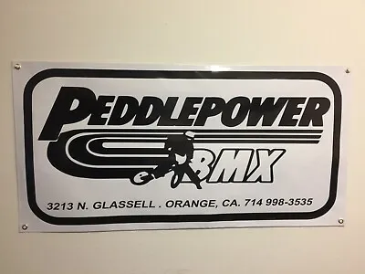 Old School Bmx Peddle Power 2x4 Banner Vdc  Mancave Display • $45