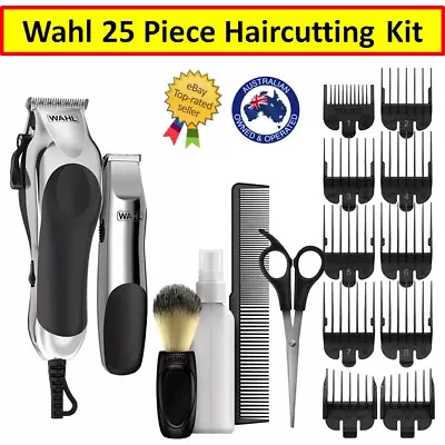 Wahl Professional Haircutting Set 25 PC Hair Cutting Trimming Face Head Trimmer • $89