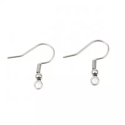 50 (25Pairs) Earring Hooks - 304 Stainless Steel - 22mm X 20mm Findings - J19120 • £4.29