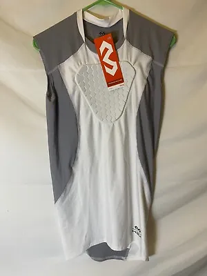 New NWT Mcdavid Padded Compression Shirt Mens Size Small Gray White Sleeveless • $15