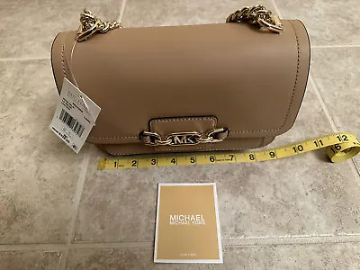 Michael Kors Heather Large Tan Camel Gold Chain Crossbody Shoulder Bag Nwt • $169.99