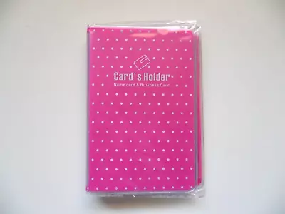 PINK Vinyl Business/ID/Credit Card Case Holders Organizers W/Dots BN • $6.99