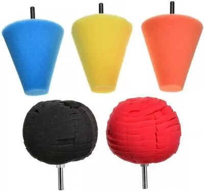 Foam Drill Polishing Cone Ball Pads Kit Car Hub Waxing Buffing Wheel Polisher 4  • $14.89