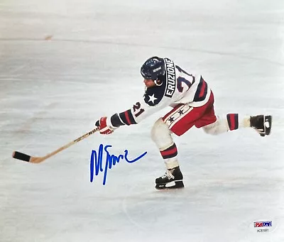 Mike Eruzione Signed USA Hockey 1980 Olympics 8x10 Photo PSA AC81681 • $37.46