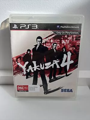 Yakuza 4 - 2011 Action Adventure PS3 Game - Complete Australian PAL Release • $35