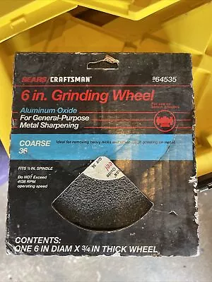 Craftsman 6 Inch X 3/4 Inch Grinding Wheel 964525 New Vintage • $18