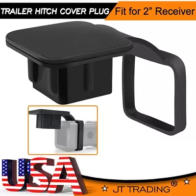 Car Trailer Hitch Cover Trailer Hook Dustproof Plug Square Mouth Protector Cover • $7.48