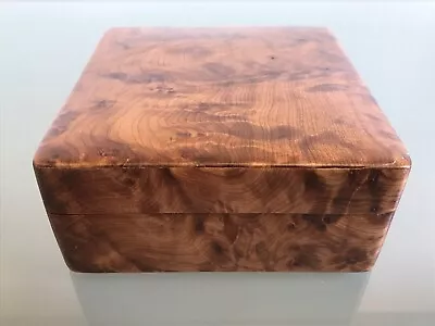 £39.99 • Buy Thuya Wood Decorative Box Jewellery Morocco Handmade Wooden Burr Grain Cedar