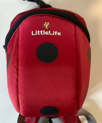 LittleLife LadyBird Toddler Child Red Rucksack Backpack Safety Reins Harness VGC • £8.99
