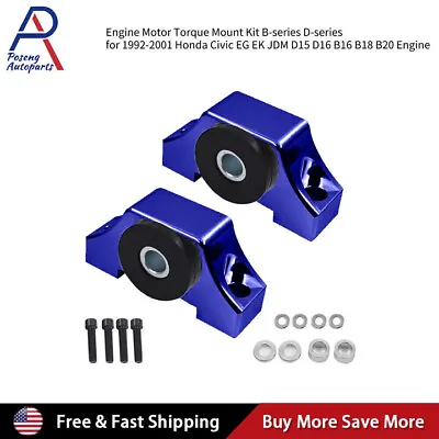 Engine Motor Torque Mount Kit B-series/D-series For Honda Civic EG EK JDM 92-01 • $25.39