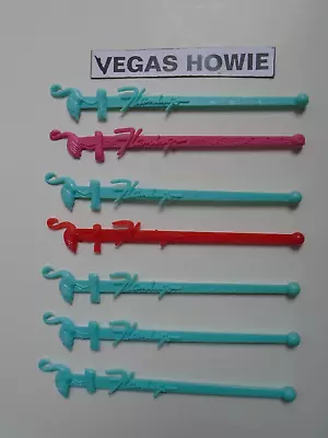 VEGAS HOWIE 1 Flamingo Hotel 7 Swizzle Stick Vintage Early Old Lot Nevada • $18.88