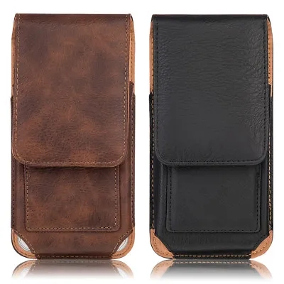 Vertical Leather Case Cover Pouch Holster W/ Belt Clip For Various Cell Phone US • $6.29
