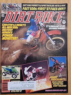Dirt Bike January 1987 Vintage Motocross Magazine KTM & Husky 500 Honda CR500R • $14.98