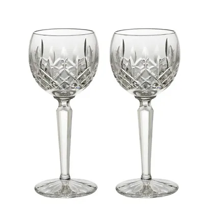 Set Of 2 Waterford Crystal Lismore Hock Wine Glasses  6 Ounce • $89.99