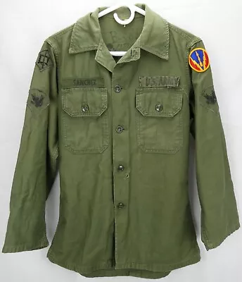 US Army 18th Engineer Brigade OG-107 Shirt W/ In-Country Patches - Vietnam War • $149.99