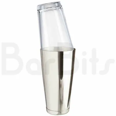 BarBits Professional Boston Cocktail Shaker & Glass - 28oz & 16oz Drink Mixing • £8.95