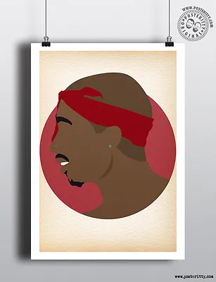 £12 • Buy TUPAC SHAKUR - Minimalist Hip Hop Heads Hair Poster Minimal Posteritty Art 2Pac